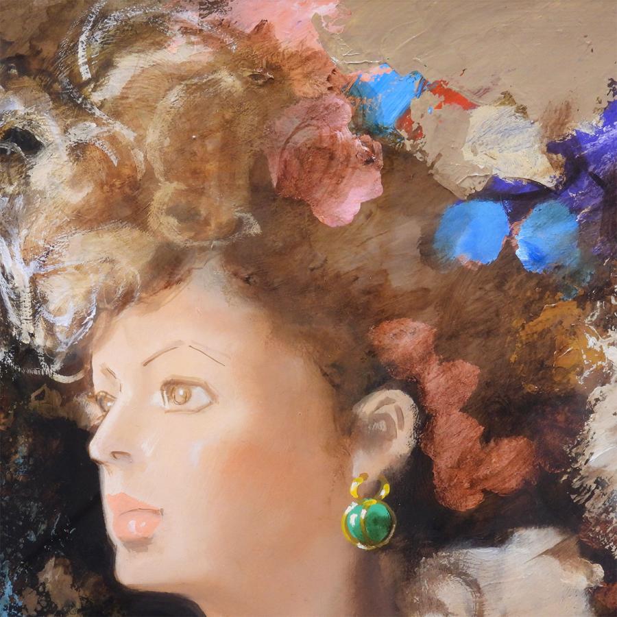 宮永岳彦 黎 油彩10号 人物画 共シール オリジナル額装 女性像 美人画 婦人像 解説付き 宮廷画家 原画 油絵 絵画 真作保証 値下げ交渉可能 |  | 04