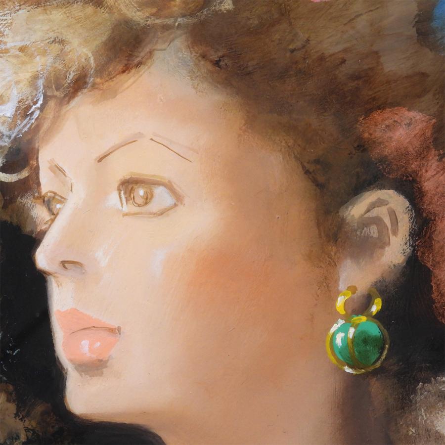 宮永岳彦 黎 油彩10号 人物画 共シール オリジナル額装 女性像 美人画 婦人像 解説付き 宮廷画家 原画 油絵 絵画 真作保証 値下げ交渉可能 |  | 06