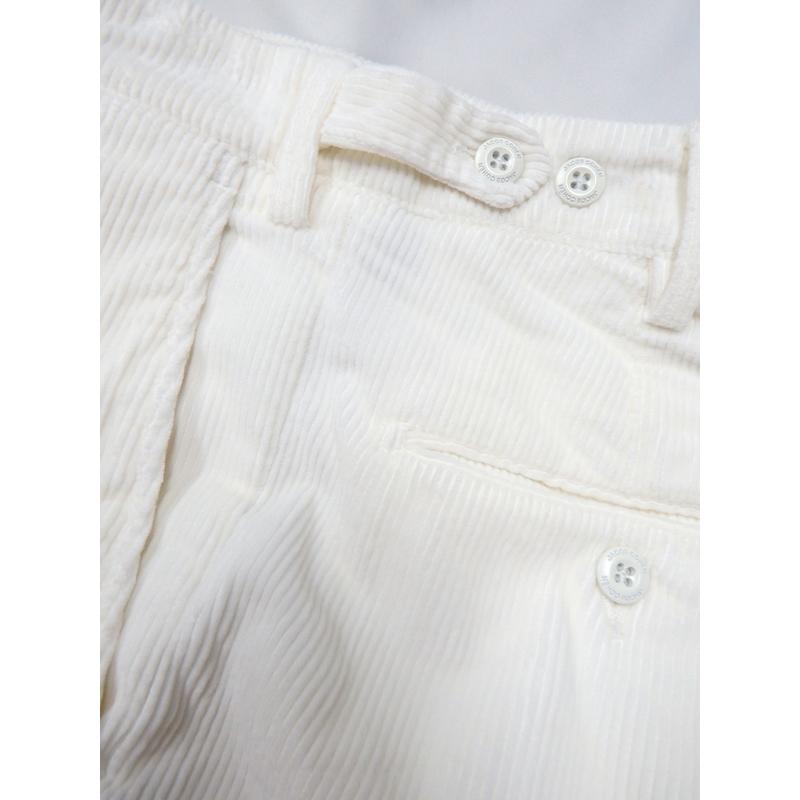 JACOB COHEN（ヤコブ コーエン) CARROT SLIM FIT ワンタック ダブル仕立て クロップド ストレッチ コーデュロイ パンツ ホワイト HENRY UP00301S3643 A07｜galson｜05