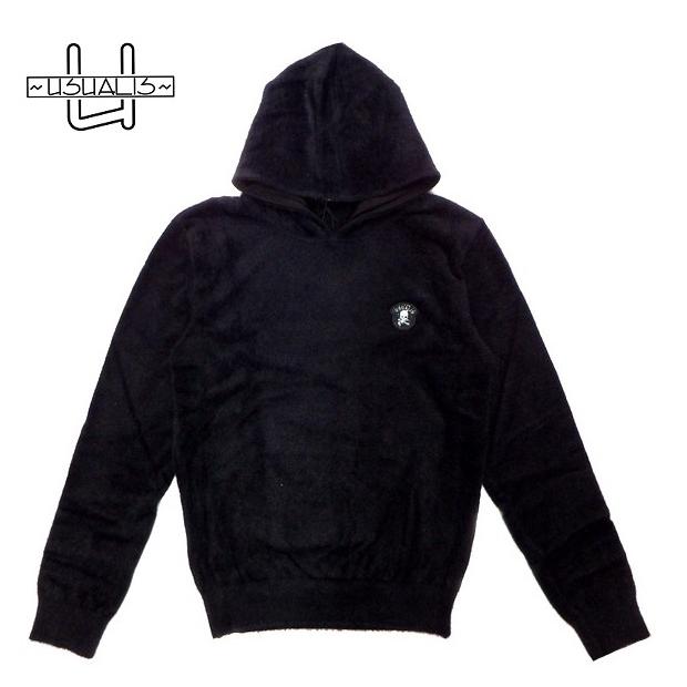 USUALIS(ウザリス) フェイクモヘア プルオーバーオーバー パーカー  