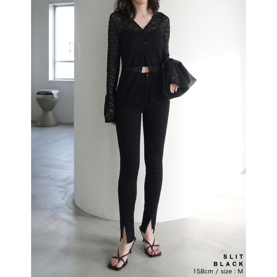 スキニーパンツ レディース パンツ 低身長 XL ストレッチ レギンス 美脚 ラク伸び シーズンレス ポケットあり カプリ丈 春夏[mb] | Re:EDIT | 15