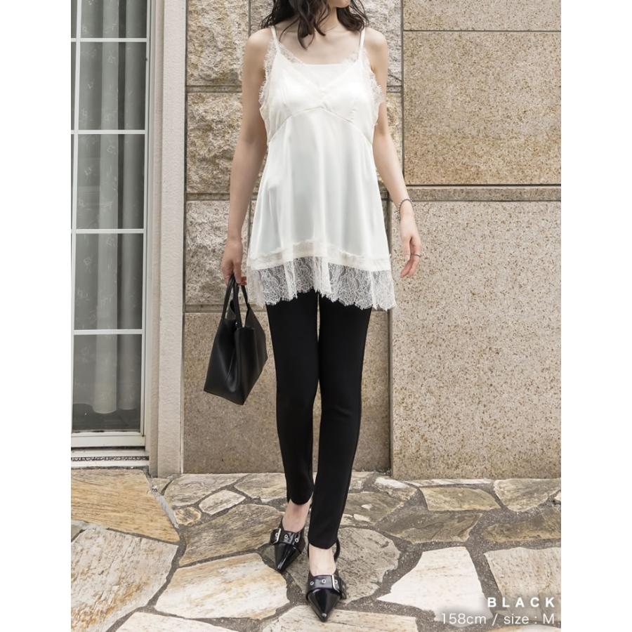 スキニーパンツ レディース パンツ 低身長 XL ストレッチ レギンス 美脚 ラク伸び シーズンレス ポケットあり カプリ丈 春夏[mb] | Re:EDIT | 16