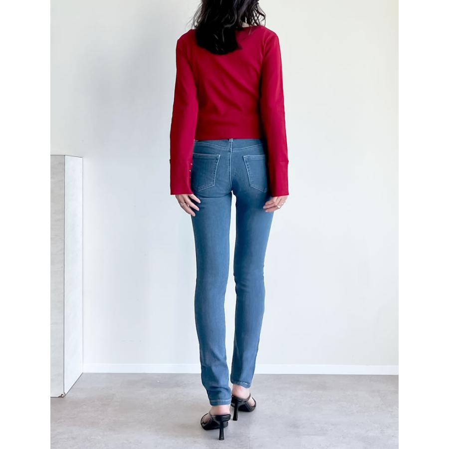 ジーンズ デニム デニムパンツ レディース 11色 豊富なサイズ展開 スキニーパンツ ストレッチ 伸びる 細見え ポケットあり 送料無料 春夏[mb] | Re:EDIT | 26