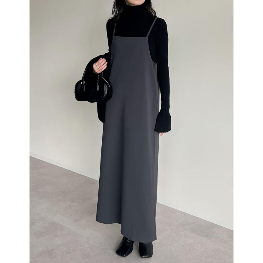 ワンピース キャミワンピ レディース 5色 高身長  ジョーゼットポンチ マタニティ 妊婦 体型カバー 選べる 2025秋冬 | Re:EDIT | 25