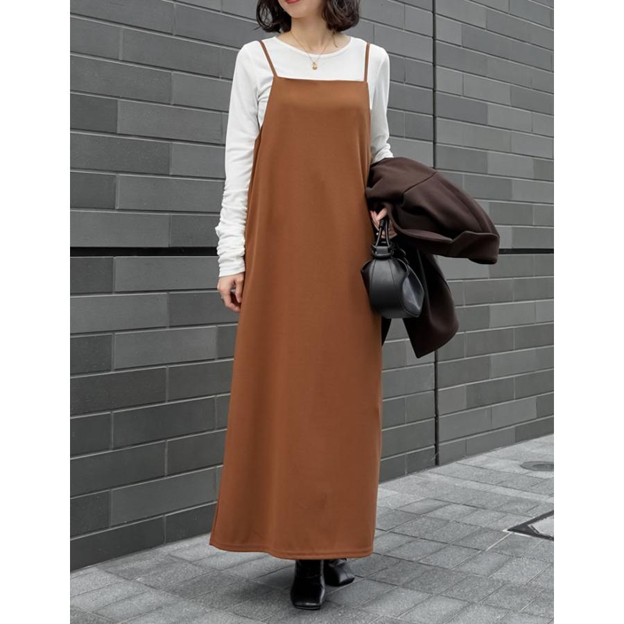 ワンピース キャミワンピ レディース 5色 高身長  ジョーゼットポンチ マタニティ 妊婦 体型カバー 選べる 2025秋冬 | Re:EDIT | 26