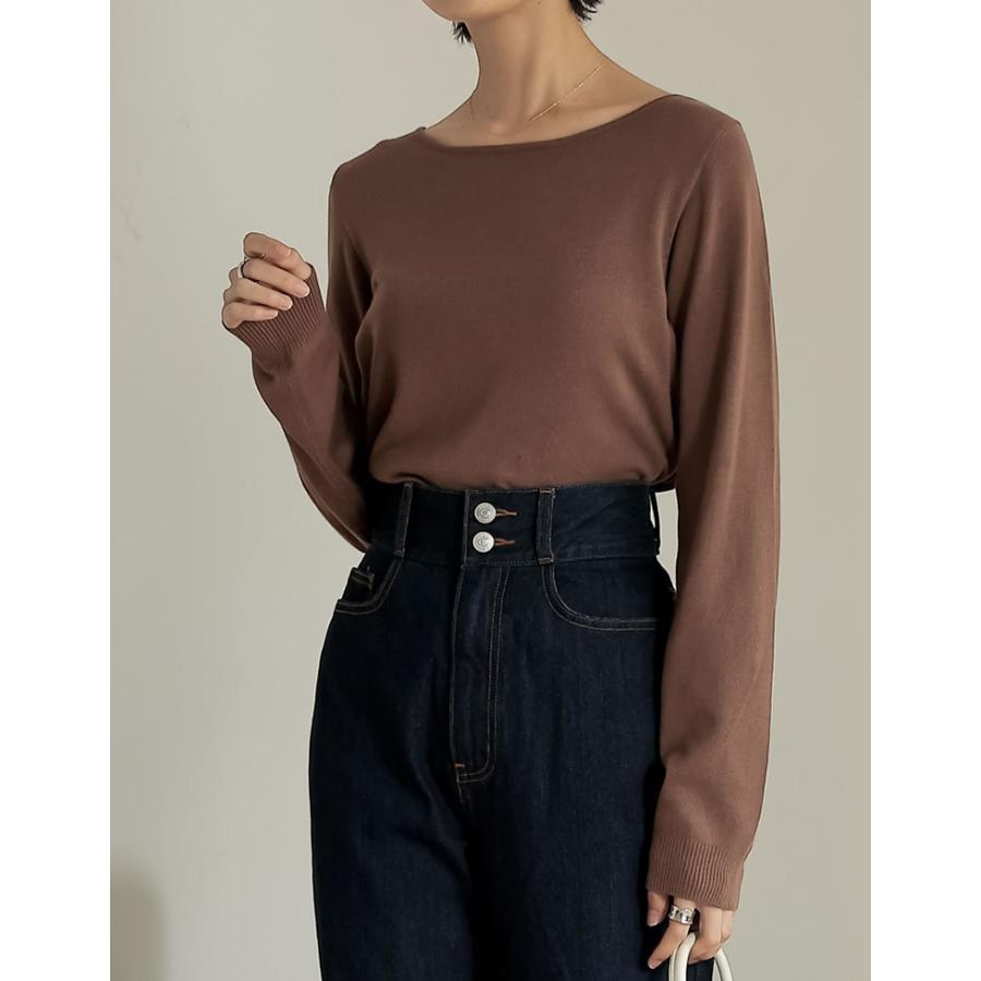 4 10時から24h限定タイムセール ニット レディース トップス ハイゲージニット 通勤 オフィスカジュアル ボートネック 21春カラー Reedit リエディ 通販 Yahoo ショッピング