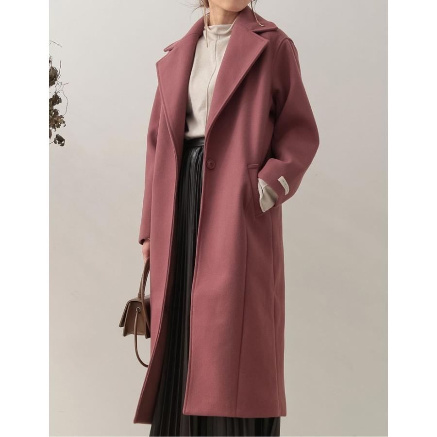 ロングコート レディース コート アウター チェスターコート ジャージーメルトン ストレッチ 静電気防止裏地 低身長向け Reedit リエディ 通販 Yahoo ショッピング