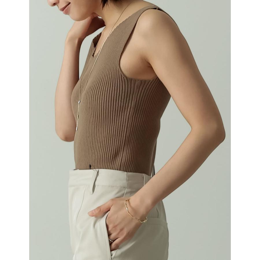 Limited Price タンクトップ レディース トップス サマーニット リブ サステナブル ストレッチ 涼感 涼しい Reedit リエディ 通販 Yahoo ショッピング
