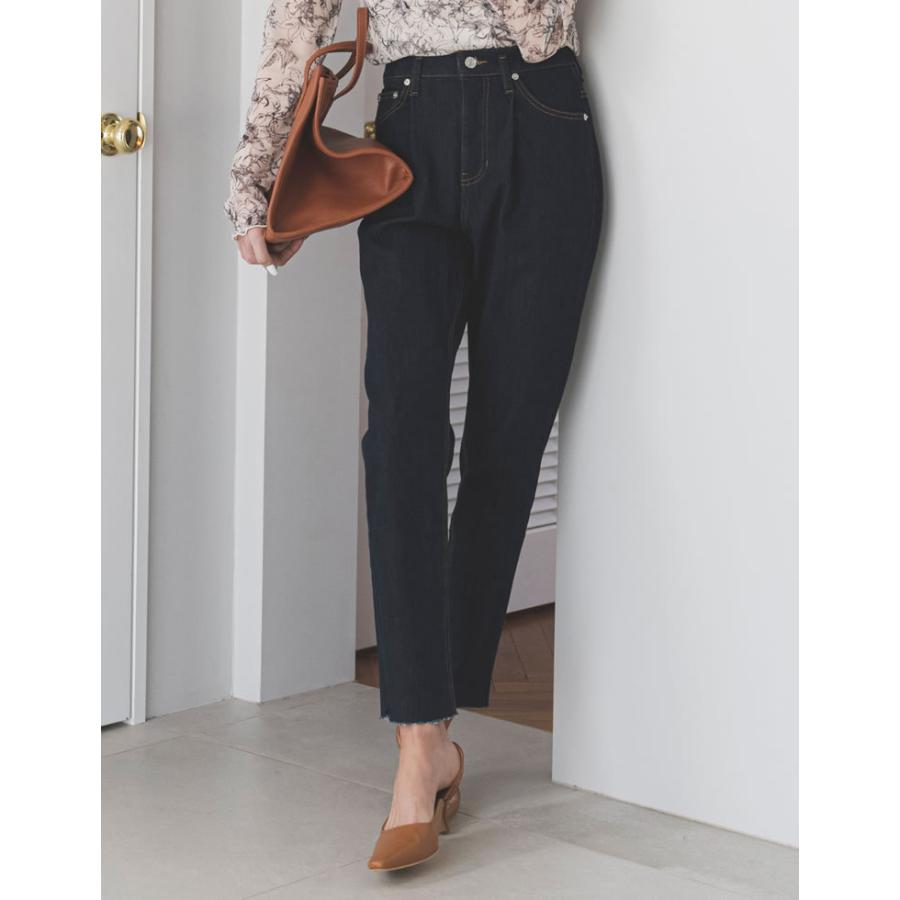 デニム レディース リサイクルデニム ストレッチデニム 伸縮 テーパードデニム 美脚 パンツ 脚長 エシカル 21春 星玲奈さん着用 1372 Reedit リエディ 通販 Yahoo ショッピング