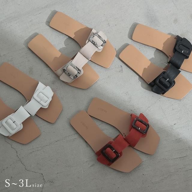 サマーセール サンダル レディース フラットサンダル ワンベルトサンダル 太ベルト べっ甲 パイソン Reedit リエディ 通販 Yahoo ショッピング