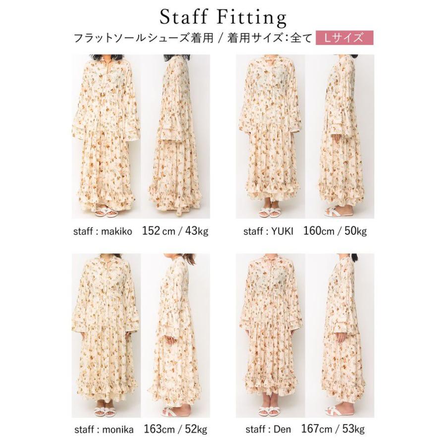 11 9 24時間限定タイムセール 秋冬 花柄ワンピース レディース ロングワンピース 袖リボン マキシ丈 ロング丈 低身長向け 小さいサイズ 高身長向け Reedit リエディ 通販 Yahoo ショッピング