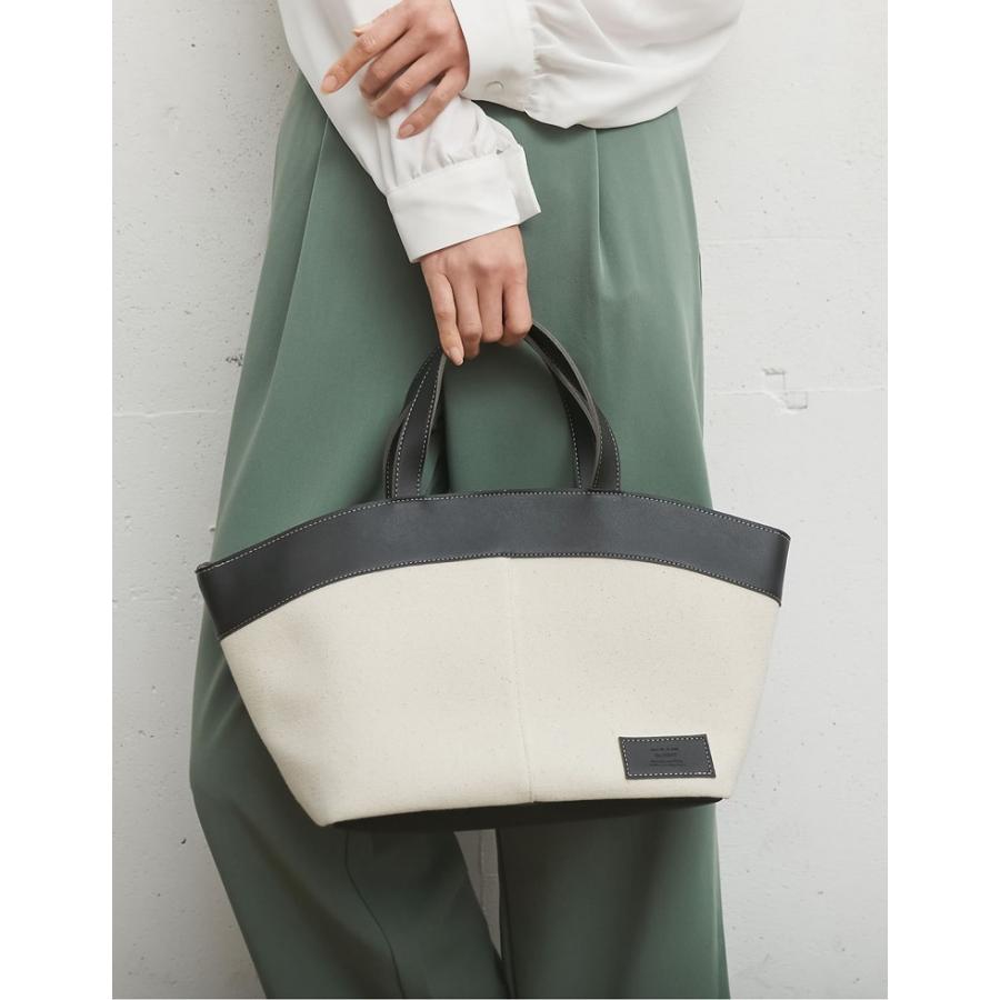 バッグ レディース ハンドバッグ ワンマイルバッグ オフィスカジュアル キャンバス地 カジュアル シンプル バイカラー 2way Reedit リエディ 通販 Yahoo ショッピング