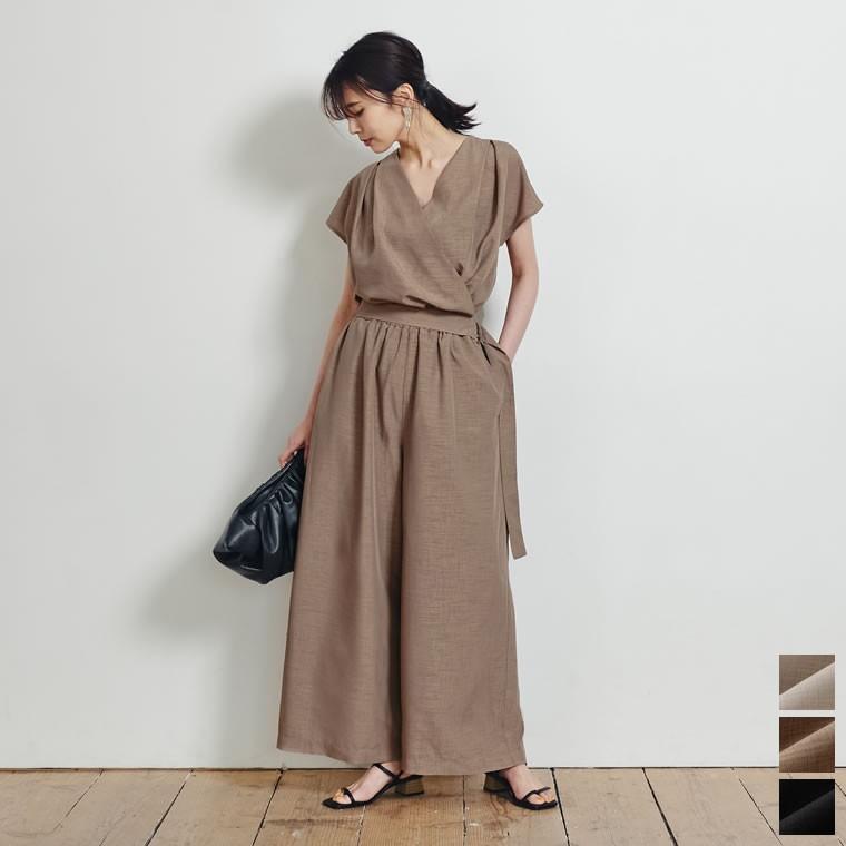 オールインワン レディース リラックスウェア ワンマイルウェア 洗える 洗濯できる マシンウォッシャブル対応 洗濯機 自宅洗い ナチュラル 春夏 春 1330 Reedit リエディ 通販 Yahoo ショッピング