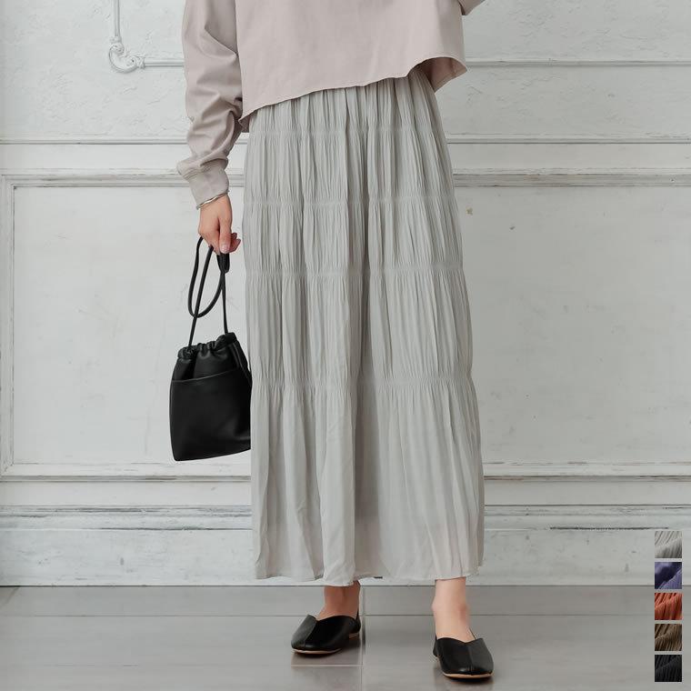 ティアードスカート レディース マキシスカート ロングスカート スカート ロング丈 マキシ丈 ニュアンスカラー 低身長向けサイズ有 Reedit リエディ 通販 Yahoo ショッピング