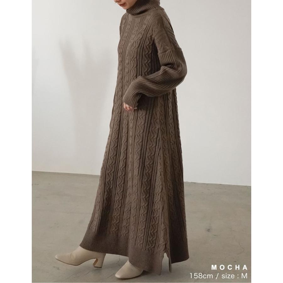 サマーセール ワンピース レディース デザイン袖 秋冬 きれいめ ゆったり タートルネック 指穴 低身長向け 1334 Reedit リエディ 通販 Yahoo ショッピング