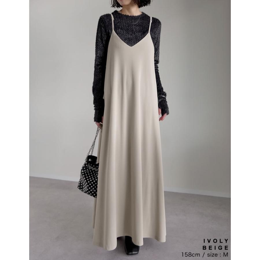 ワンピース キャミワンピ レディース 10色 SC/M/MT/L/XL 低身長 高身長 マタニティ 体型カバー ノンアイロン 手洗い 2025秋冬 | Re:EDIT | 25