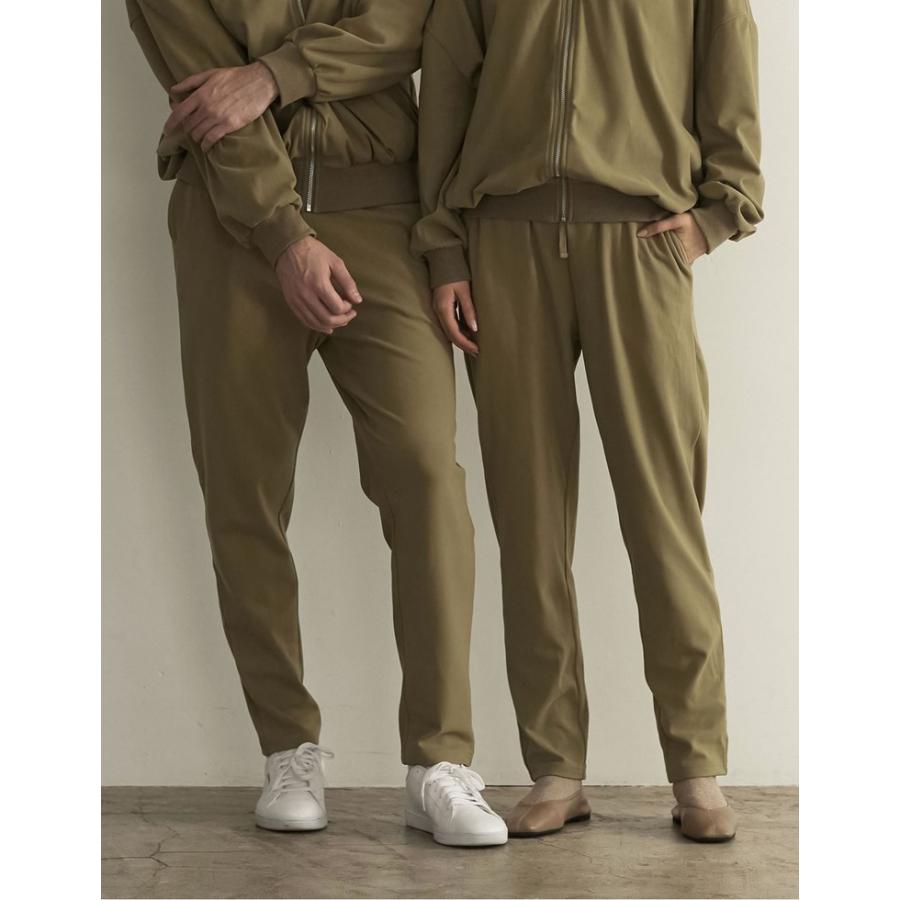パンツ 秋冬 レディース メンズ ペアルック ユニセックス テーパードパンツ セットアップ ルームウェア 男女兼用 親子ペア 低身長向け I.W.U | Re:EDIT | 13