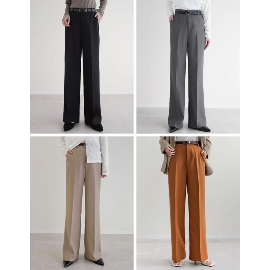 パンツ スラックス レディース 6色 低身長 高身長 カラーパンツ ベルトループ ウエストバックゴム ポケットあり セットアップ対応 春夏[mb] | Re:EDIT | 19