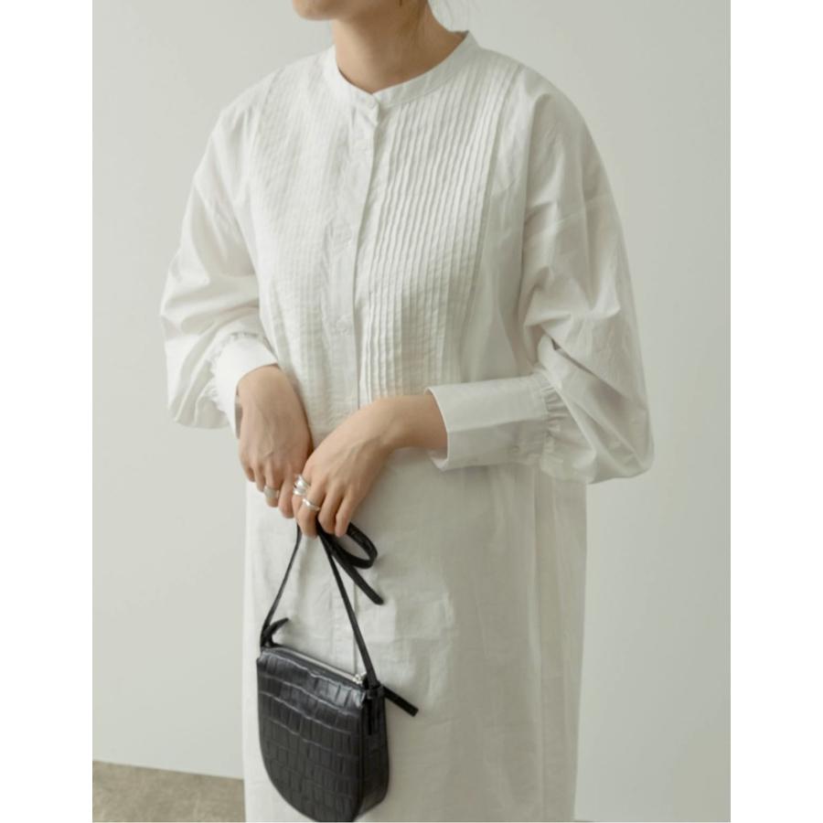 シャツワンピース レディース ピンタックワンピース ロング丈 綿100 低身長向け 21春夏 1334 Reedit リエディ 通販 Yahoo ショッピング