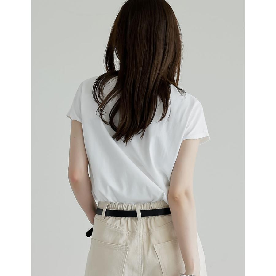 Tシャツ レディース 半袖 トップス ロゴTシャツ ロゴT 接触冷感 UVカット 日焼け対策 春夏[mb] | Re:EDIT | 17