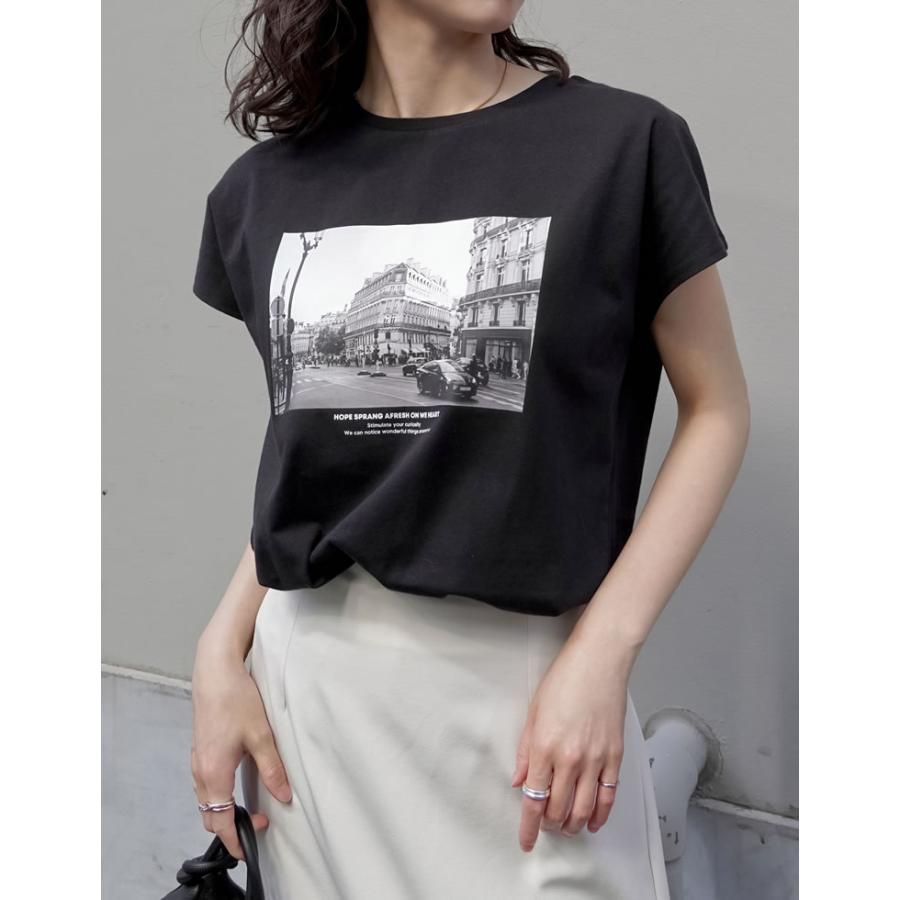 Tシャツ レディース 半袖 トップス ロゴTシャツ ロゴT 接触冷感 UVカット 日焼け対策 春夏[mb] | Re:EDIT | 19