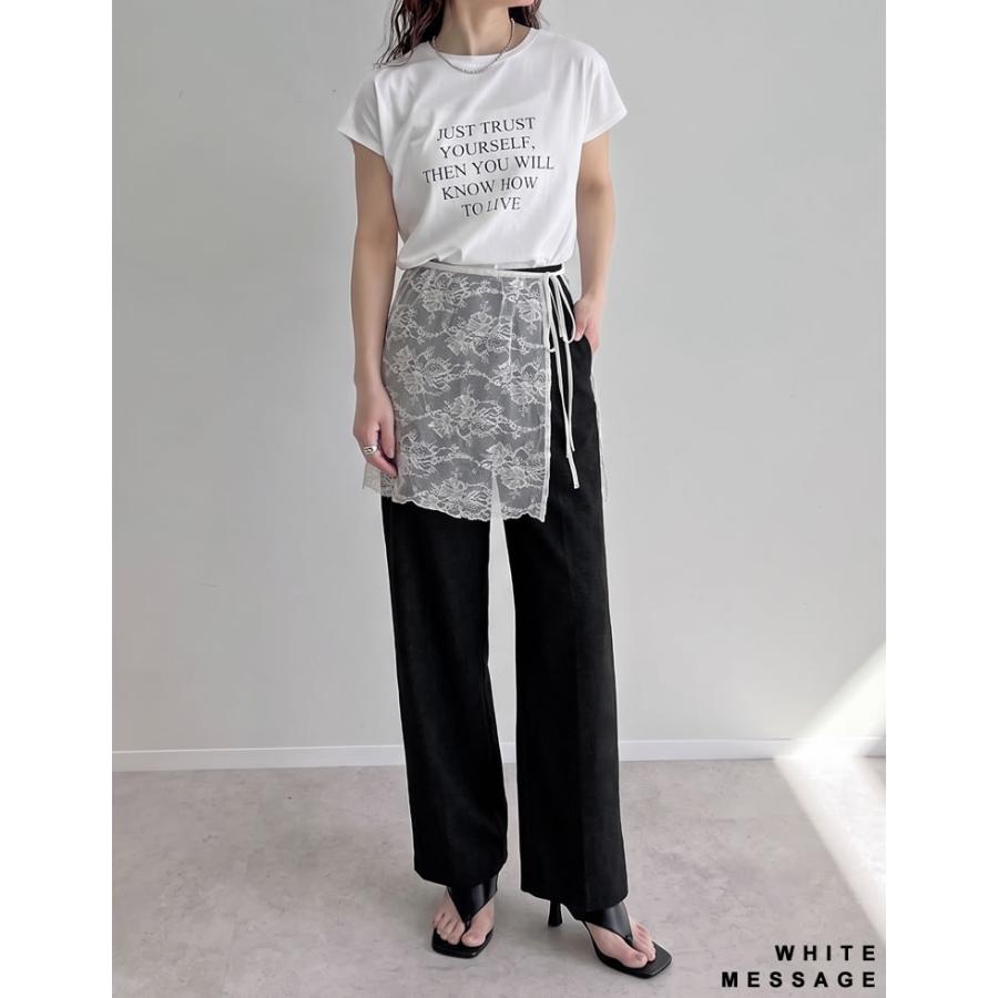 Tシャツ レディース 半袖 トップス ロゴTシャツ ロゴT 接触冷感 UVカット 日焼け対策 春夏[mb] | Re:EDIT | 20