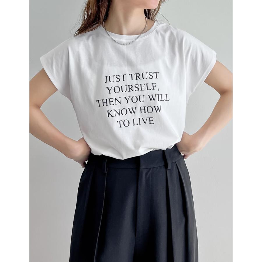 Tシャツ レディース 半袖 トップス ロゴTシャツ ロゴT 接触冷感 UVカット 日焼け対策 春夏[mb] | Re:EDIT | 21