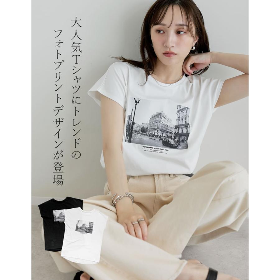 Tシャツ レディース 半袖 トップス ロゴTシャツ ロゴT 接触冷感 UVカット 日焼け対策 春夏[mb] | Re:EDIT | 06