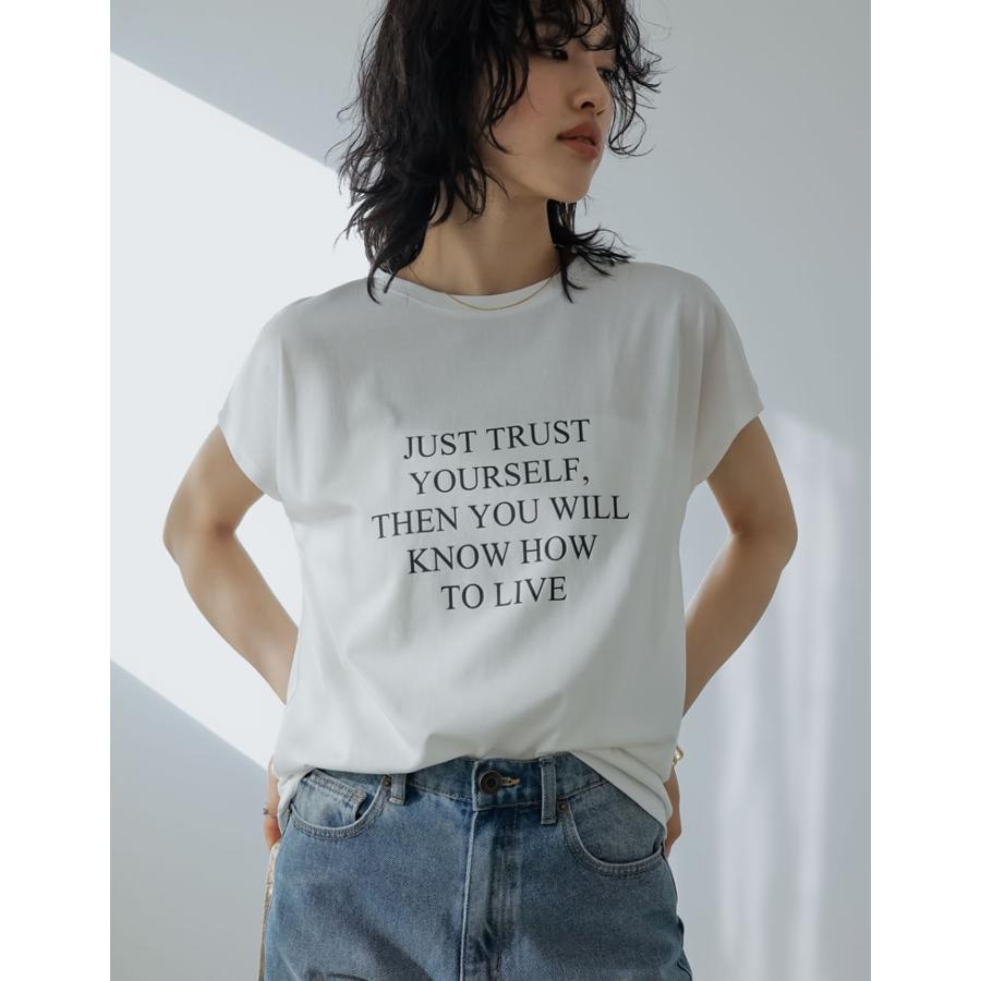 Tシャツ レディース 半袖 トップス ロゴTシャツ ロゴT 接触冷感 UVカット 日焼け対策 春夏[mb] | Re:EDIT | 08