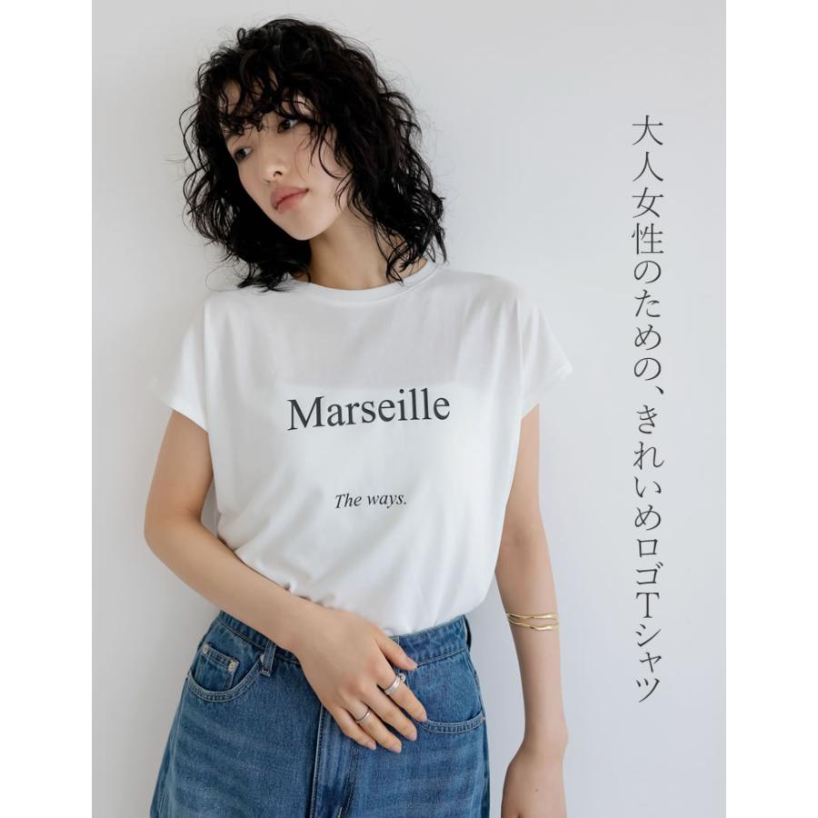Tシャツ レディース 半袖 トップス ロゴTシャツ ロゴT 接触冷感 UVカット 日焼け対策 春夏[mb] | Re:EDIT | 11