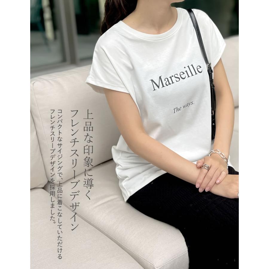 Tシャツ レディース 半袖 トップス ロゴTシャツ ロゴT 接触冷感 UVカット 日焼け対策 春夏[mb] | Re:EDIT | 13