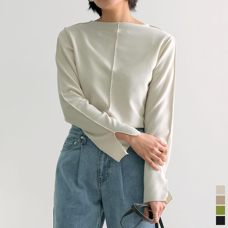 カットソー レディース 長袖 リブカットソー 通勤 オフィスカジュアル 21春 メール便対応 代引不可 Reedit リエディ 通販 Yahoo ショッピング