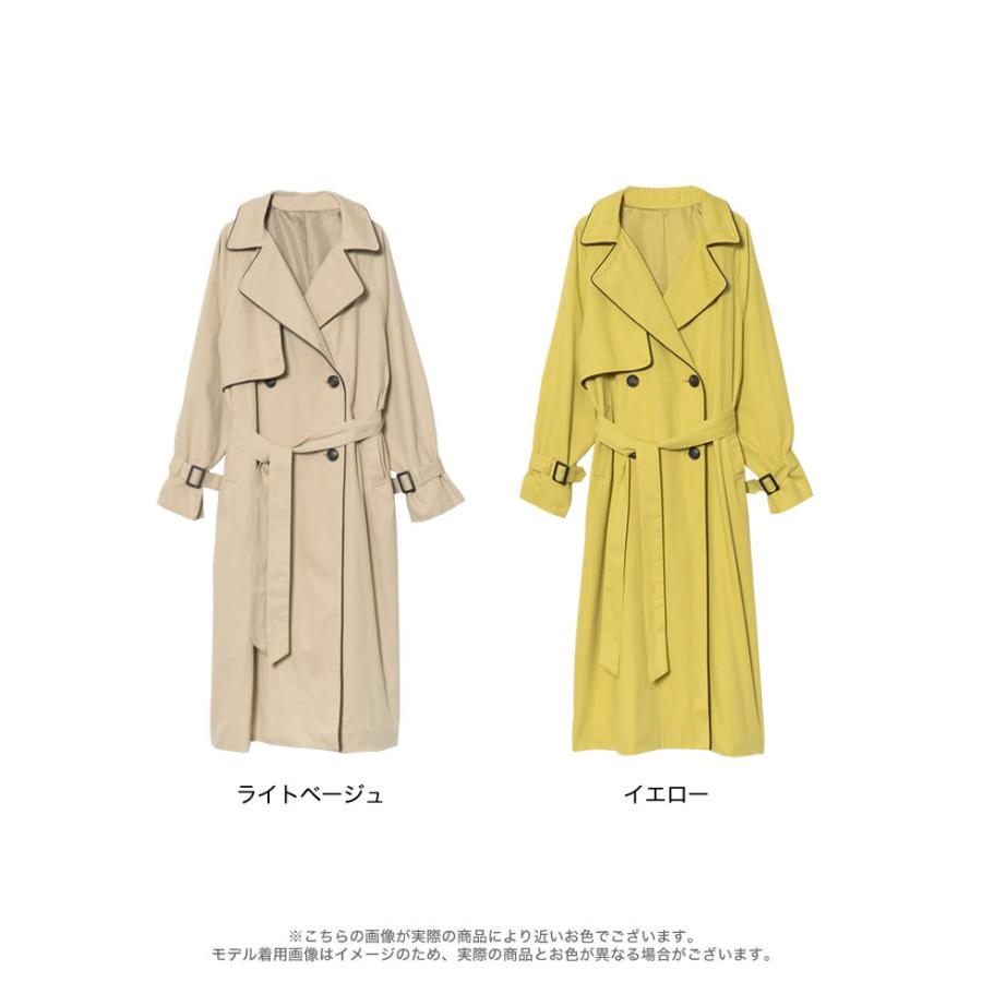 トレンチコート レディース コート スプリングコート ライトアウター 羽織り パイピング 通勤 オフィスカジュアル 21春 星玲奈さん着用 Reedit リエディ 通販 Yahoo ショッピング