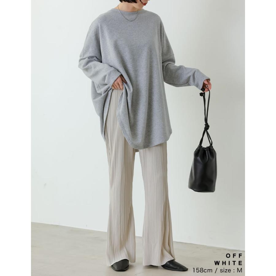 Re:EDIT プリーツパンツ レディース フレアパンツ ポケット付き Re:EDIT プリーツパンツ レディース フレアパンツ ポケット付き