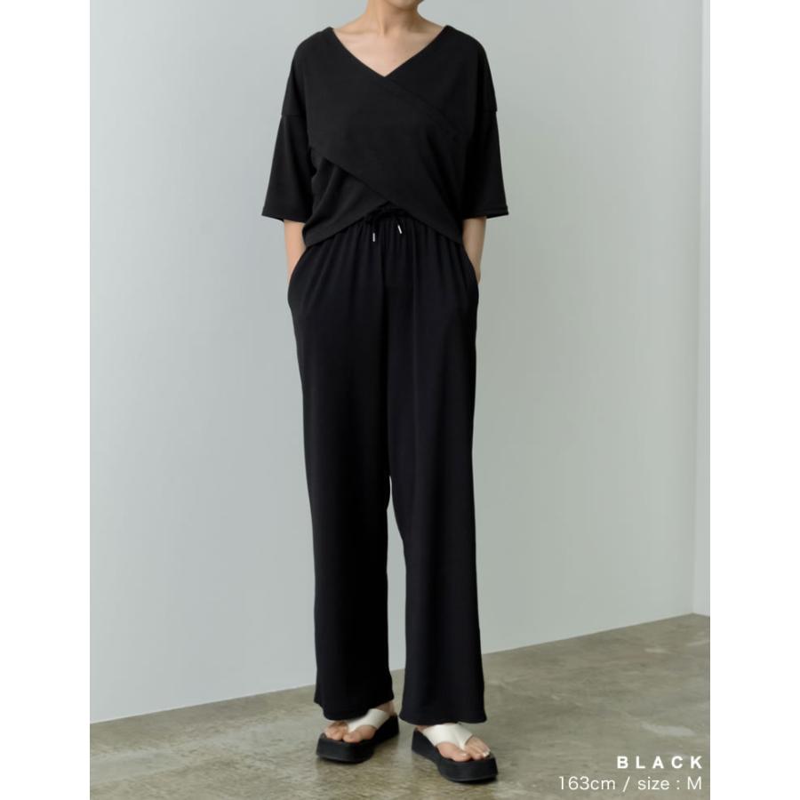 トップス レディース カットソー カシュクール ルームウェア ワンマイルウェア セットアップ | Re:EDIT | 10