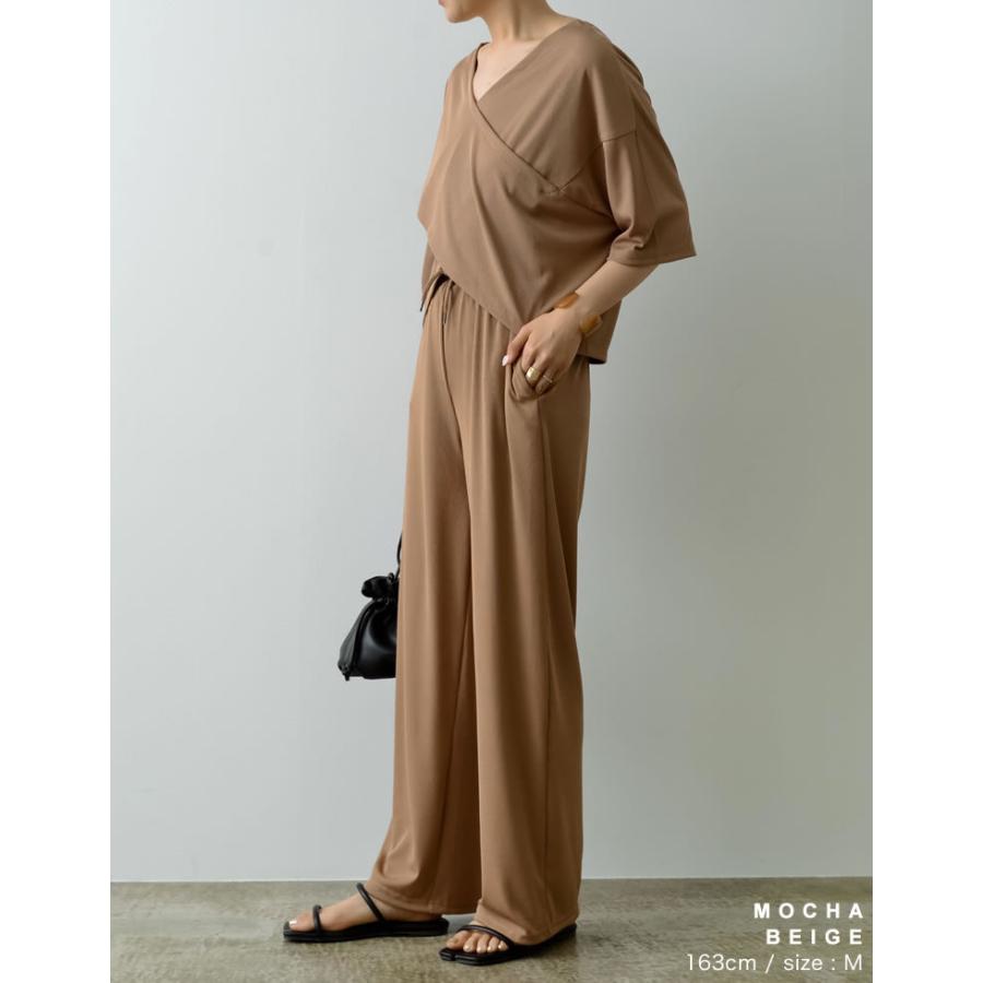 パンツ レディース ストレッチパンツ リラックスパンツ イージーパンツ ウエストゴム SCサイズ 低身長向けSサイズ対応 セットアップ | Re:EDIT | 15
