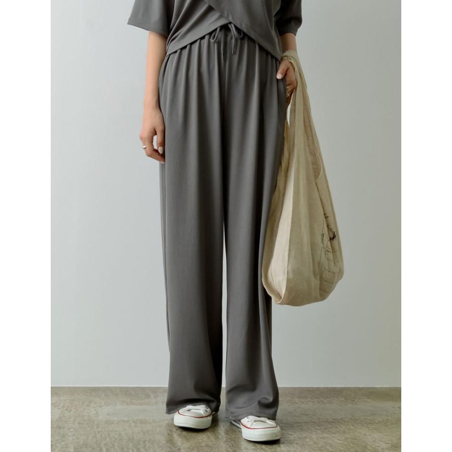 パンツ レディース ストレッチパンツ リラックスパンツ イージーパンツ ウエストゴム SCサイズ 低身長向けSサイズ対応 セットアップ | Re:EDIT | 17