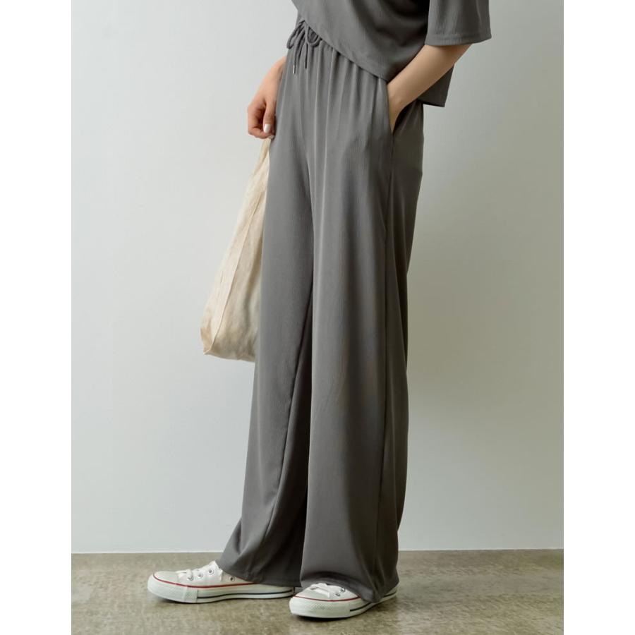 パンツ レディース ストレッチパンツ リラックスパンツ イージーパンツ ウエストゴム SCサイズ 低身長向けSサイズ対応 セットアップ | Re:EDIT | 08
