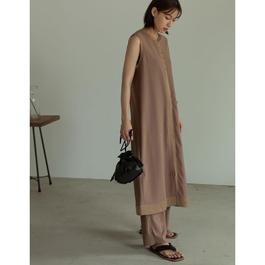 ワンピース ロングベスト レディース カットシャーリング レイヤード ロング丈 ノースリーブ SCサイズ 低身長向けSサイズ対応 | Re:EDIT | 15