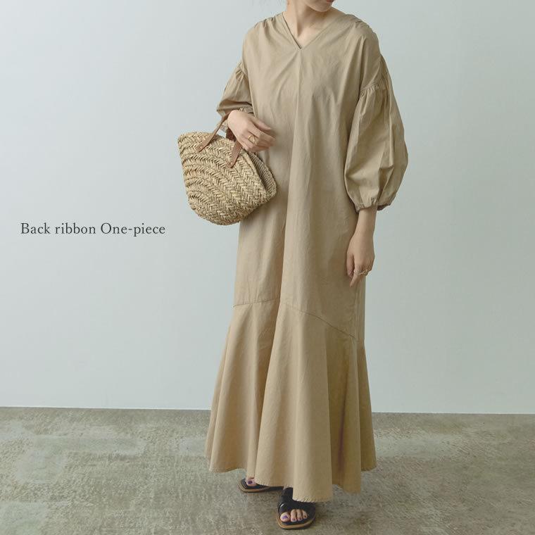 期間限定スペシャルセール ワンピース レディース ロング丈 ボリュームスリーブ バックシャン バックリボン ティアードワンピース 低身長向け 高身長向け Reedit リエディ 通販 Yahoo ショッピング