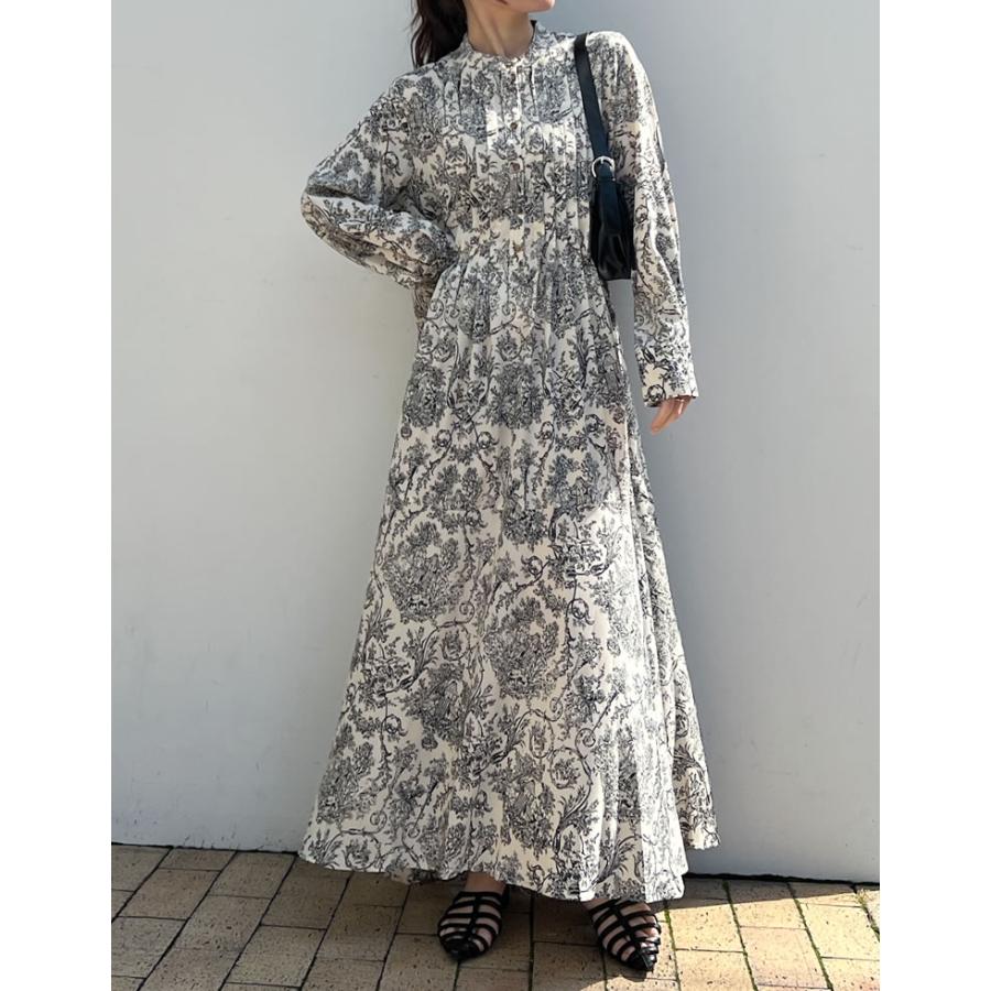 Re:EDIT（リエディ） ワンピース フレアシャツ総柄 入学式