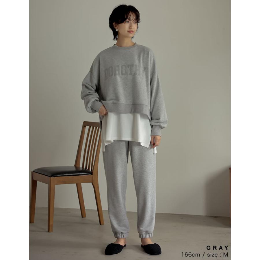 スウェットパンツ レディース イージーパンツ 裏毛 ワンマイルウェア 低身長向け 2021秋冬 2021A/W 2021AW | Re:EDIT | 13