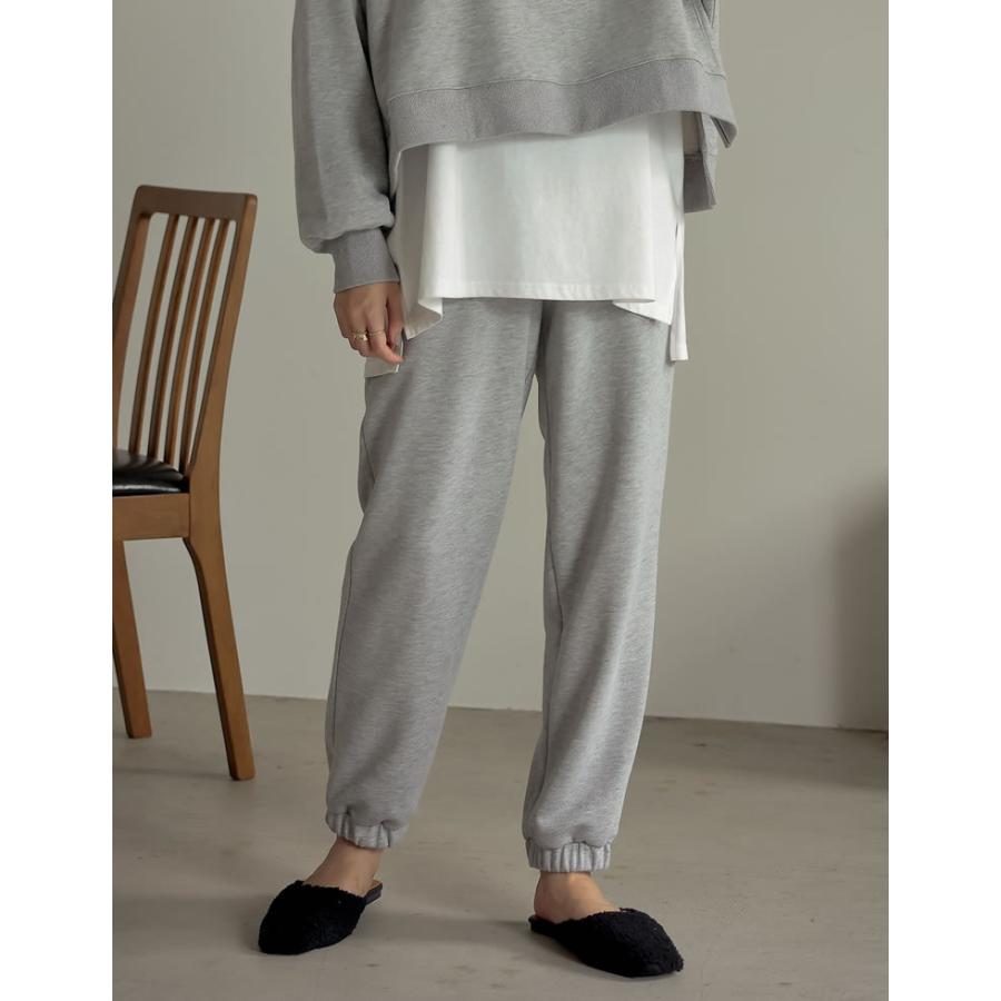スウェットパンツ レディース イージーパンツ 裏毛 ワンマイルウェア 低身長向け 2021秋冬 2021A/W 2021AW | Re:EDIT | 06