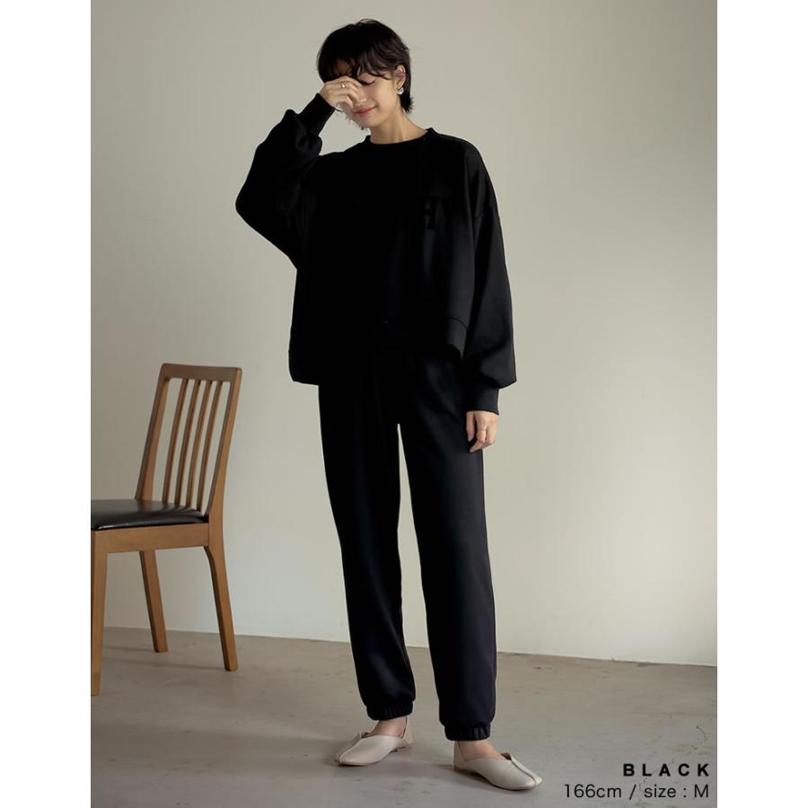 スウェットパンツ レディース イージーパンツ 裏毛 ワンマイルウェア 低身長向け 2021秋冬 2021A/W 2021AW | Re:EDIT | 09
