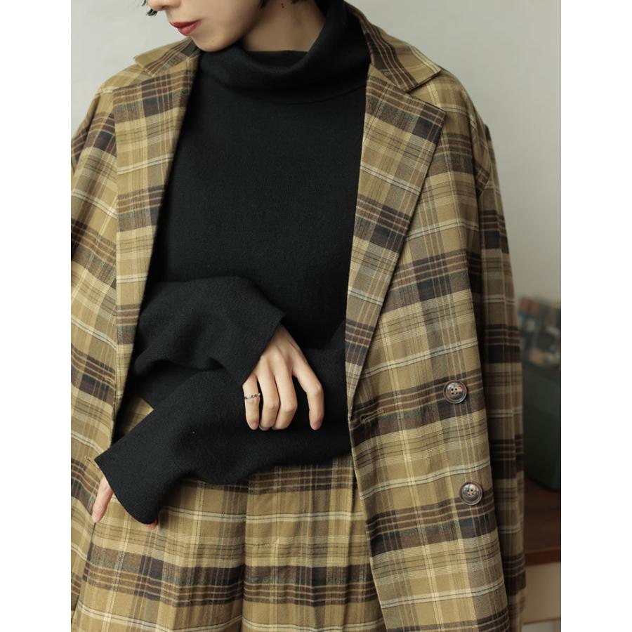 Re:EDIT（リエディ） セットアップ レディース チェック柄 無地