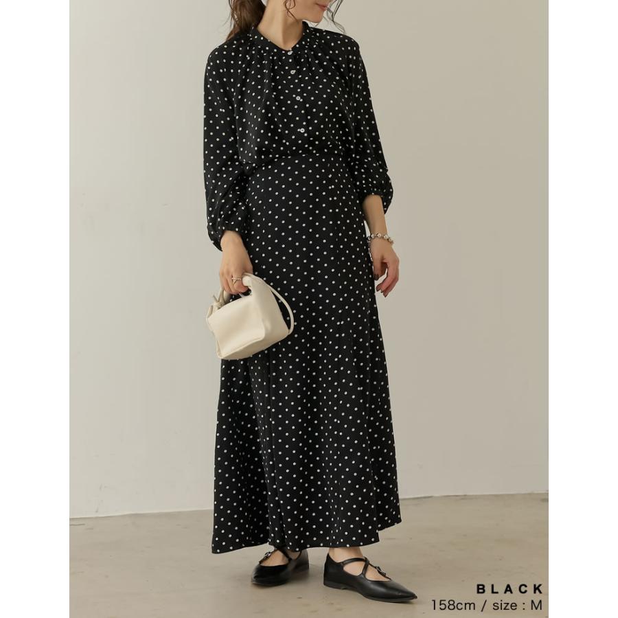 My weakness ラップ スカート S/ ブラック 水玉 フレア ロング