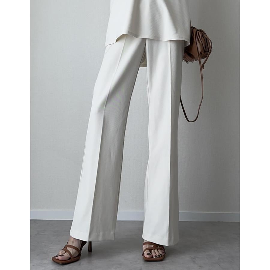 パンツ スラックス レディース セミフレア ストレッチ セットアップ 低身長 高身長 2025春夏[mb] | Re:EDIT | 20