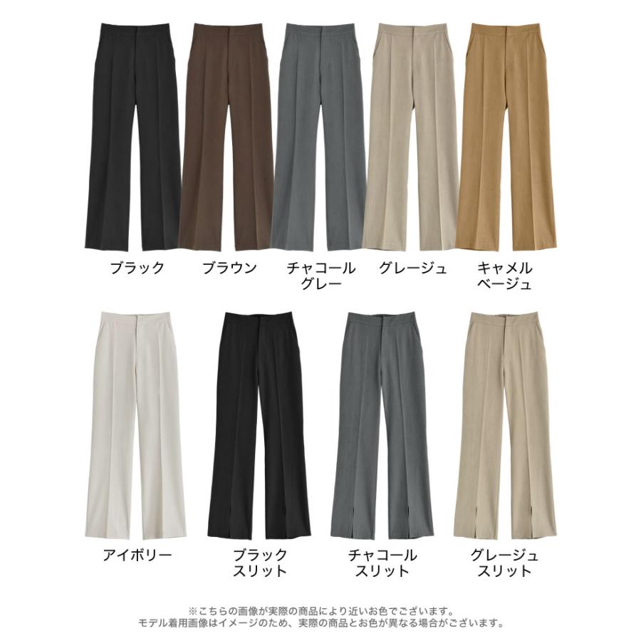 パンツ スラックス レディース セミフレア ストレッチ セットアップ 低身長 高身長 2025春夏[mb] | Re:EDIT | 26