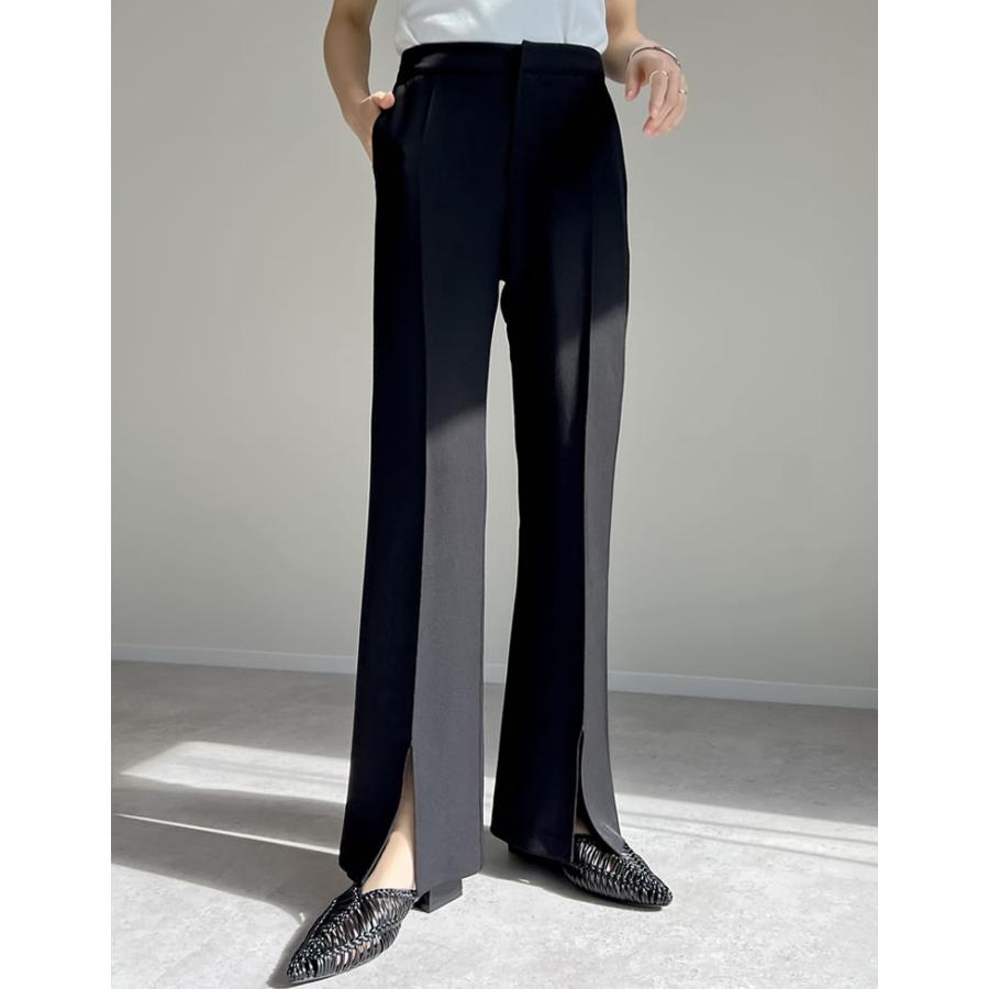 パンツ スラックス レディース セミフレア ストレッチ セットアップ 低身長 高身長 2025春夏[mb] | Re:EDIT | 13