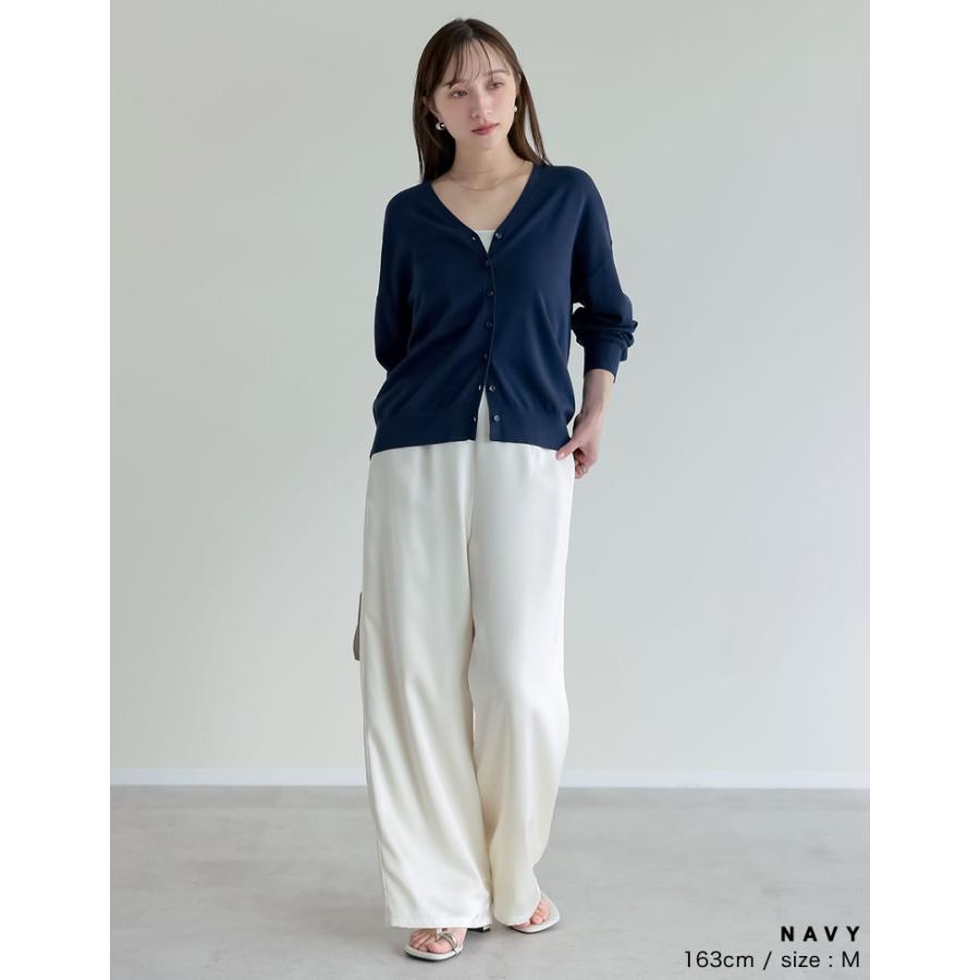 カーディガン サマーニット レディース シアー トップス M/L 羽織り 紫外線対策 接触冷感 冷房対策 長袖 手洗い可能 春夏[mb] | Re:EDIT | 23